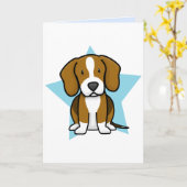 Kawaii Star Beagle Card Karte (Gelbe Blume)