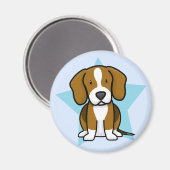 Kawaii Star Beagle Magnet (Vorderseite/Rückseite)