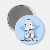 Kawaii Star Bedlington Terrier Magnet (Vorderseite/Rückseite)