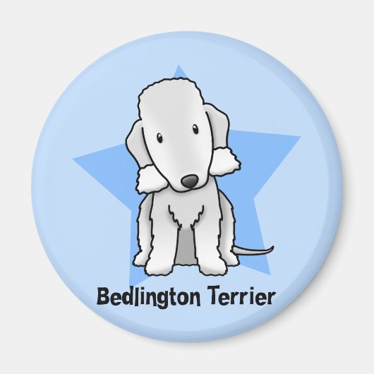 Kawaii Star Bedlington Terrier Magnet (Vorne)