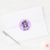 Kawaii Star Border Collie Runder Aufkleber (Umschlag)