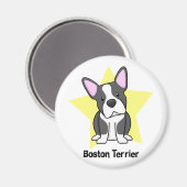 Kawaii Star Boston Terrier Magnet (Vorderseite/Rückseite)