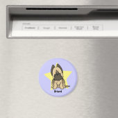 Kawaii Star Briard Magnet (In Situ (Geschirrspüler))