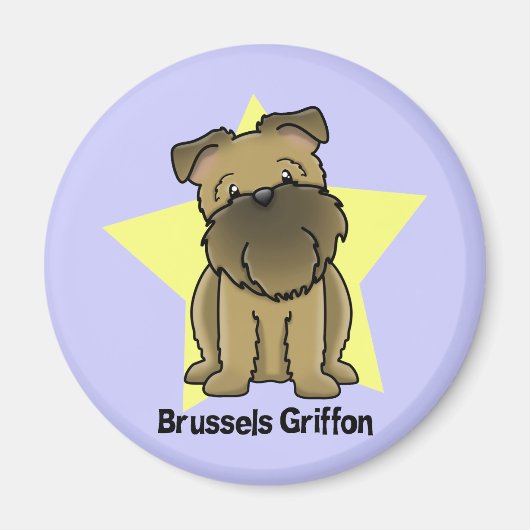 Kawaii Star Brussels Griffon Magnet (Vorne)