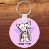 Kawaii Star Chinese Crested Schlüsselanhänger (Vorderseite)