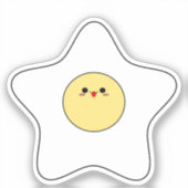 Kawaii Star Fried Egg Vinyl Sticker (Vorderseite)