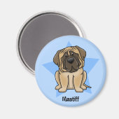 Kawaii Star Mastiff Magnet (Vorderseite/Rückseite)