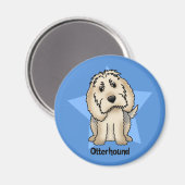 Kawaii Star Otterhound Magnet (Vorderseite/Rückseite)