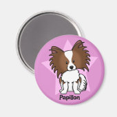 Kawaii Star Papillon Magnet (Vorderseite/Rückseite)