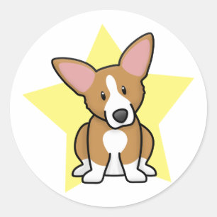 Kawaii Star Pembroke Welsh Corgi Stickers