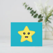 Kawaii Star Postkarte (Stehend Vorderseite)
