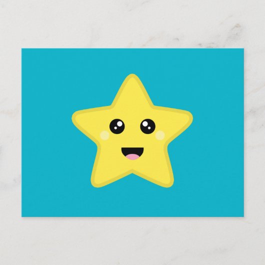 Kawaii Star Postkarte (Vorderseite)