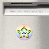 KAWAII STAR RAINBOW GLÜCKLICHES GESICHT LUCKY MAGNET (In Situ (Geschirrspüler))