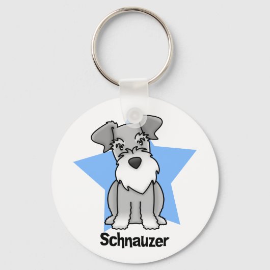 Kawaii Star Schnauzer Schlüsselanhänger (Vorderseite)