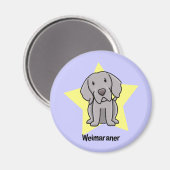 Kawaii Star Weimaraner Magnet (Vorderseite/Rückseite)