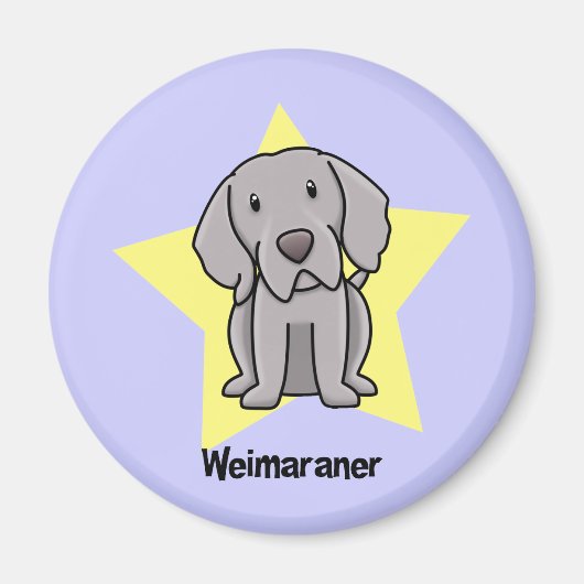 Kawaii Star Weimaraner Magnet (Vorne)