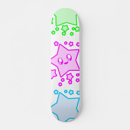 KAWAII STARS GLÜCKLICH PLATZ SKATEBOARD (Vorne)