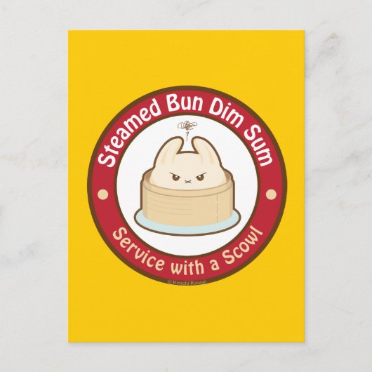 Kawaii Steamed Bun Dim Sum Postkarte (Vorderseite)