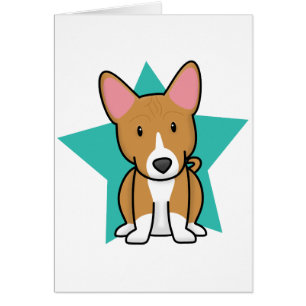 Kawaii Stern Basenji Karte