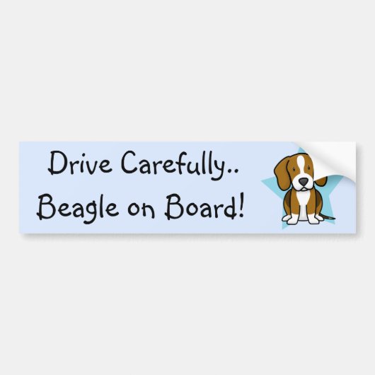Kawaii Stern-Beagle-Autoaufkleber Autoaufkleber (Vorne)
