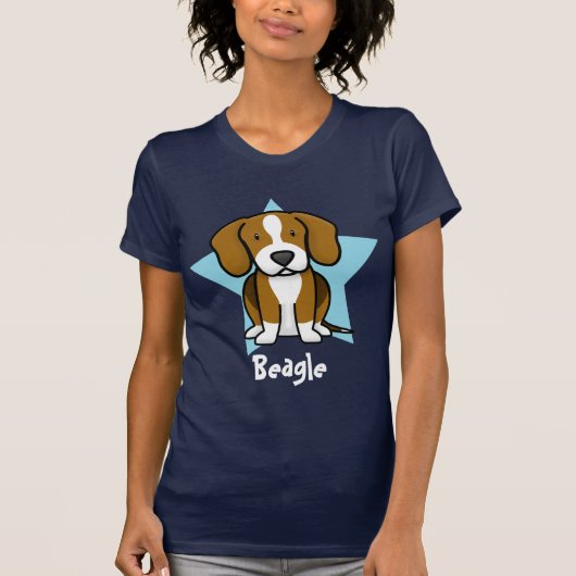 Kawaii Stern-Beagle-Damen-T - Shirt (Vorderseite)