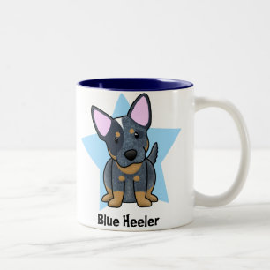 Kawaii Stern-Blau Heeler Zweifarbige Tasse