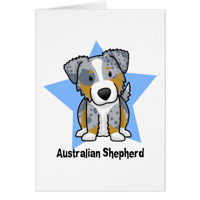 Kawaii Stern blauer Merle Australier-Schäfer (Vorne)