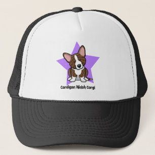 Kawaii Stern-Brindle Wolljacken-WaliserCorgi Truckerkappe