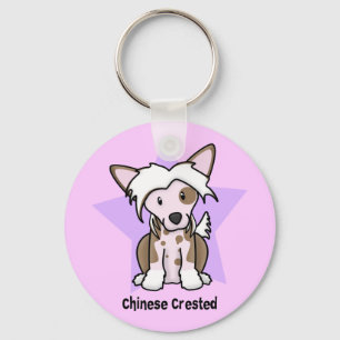 Kawaii Stern-Chinese Crested Schlüsselanhänger