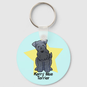 Kawaii Stern-Kerry-Blau Terrier Schlüsselanhänger