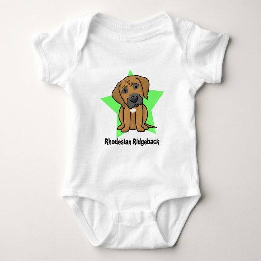 Kawaii Stern Rhodesian Ridgeback Baby-Strampler Baby Strampler (Vorderseite)