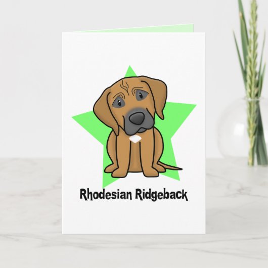 Kawaii Stern Rhodesian Ridgeback Karte (Vorderseite)
