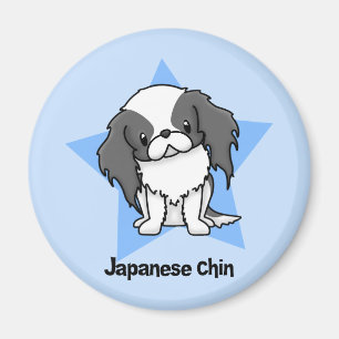 Kawaii Stern-Schwarz-Japaner Chin Magnet