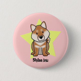 Kawaii Stern Shiba Inu Button