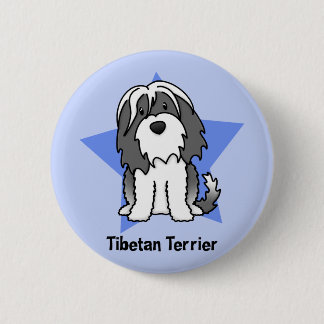 Kawaii Stern tibetanisches Terrier Button
