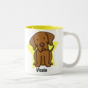 Kawaii Stern Vizsla Zweifarbige Tasse