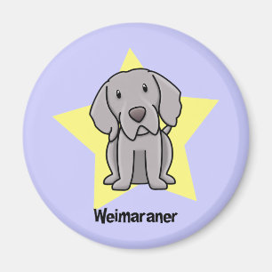 Kawaii Stern Weimaraner Magnet