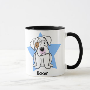 Kawaii Stern-Weiß-Boxer Tasse