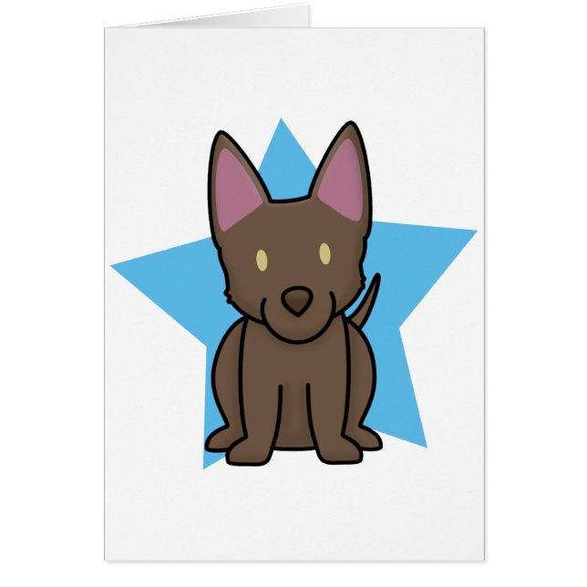 Kawaii Sternaustralische Kelpie-Karte (Vorne)