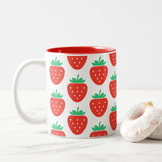 kawaii strawberries zweifarbige tasse