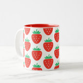kawaii strawberries zweifarbige tasse (Vorderseite Links)