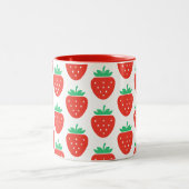 kawaii strawberries zweifarbige tasse (Mittel)
