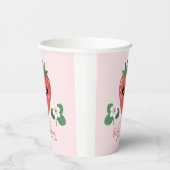 Kawaii Strawberry Baby Shower Pappbecher (Rechts)