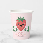 Kawaii Strawberry Baby Shower Pappbecher (Vorderseite)