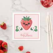 Kawaii Strawberry Baby Shower Serviette (Beispiel)