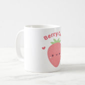 Kawaii Strawberry, Berry Niedlich Pub Kaffeetasse (Vorderseite Links)