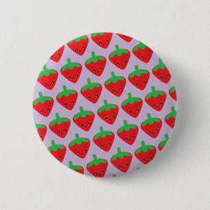 Kawaii Strawberry Button