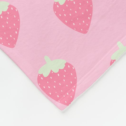 Kawaii Strawberry  Fleecedecke (Ecke)