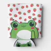 Kawaii Strawberry Frog Dosenkühler (Vorderseite)
