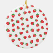 Kawaii Strawberry Frog Keramik Ornament (Hinten)